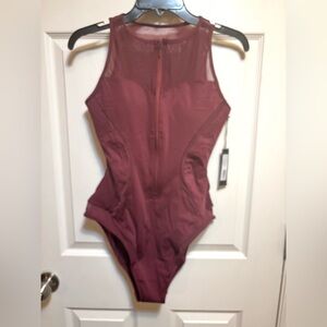 TA3 Sleeveless Mesh Surfy Sculpting One-Piece Swimsuit | Corset Back Shapewear